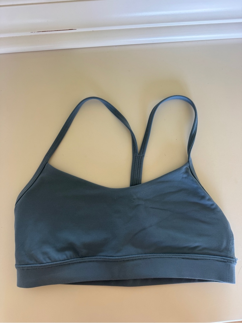 Lululemon Flow Y Bra size 6 light blue worn once